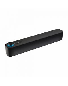 Lirgcuatro Mini Barra de Sonido Estéreo Bluetooth 5.0 Inalámbrico con Subwoofer para TV，Altavoz PC Portátil Llamadas Manos Libres, Altavoces para Cine en Casa, con Audio Micrófono Incorporado(Negro)