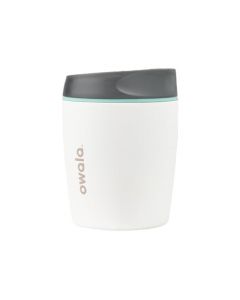 Owala SmoothSip - Vaso de café aislado de acero inoxidable, reutilizable, taza de café helado, taza de viaje de café caliente, perfecta para capuchino, sin BPA, 10 onzas, gris (Cloudscape)