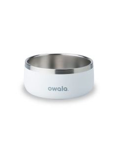 Owala tazón para mascotas, acero inoxidable, 24 onzas, color blanco (malvavisco tímido)