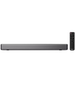 Hisense HS214 Barra de sonido de 2.1 canales con subwoofer integrado, 108 W, diseño compacto todo en uno con Bluetooth inalámbrico, alimentado por Dolby Audio, Roku TV Ready, HDMI ARC/óptica/AUX/USB, 3 modos de ecualización, negro