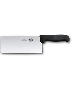 Victorinox 5.4063.18 Cuchillo Chino para Chef, color Negro, 18 cm