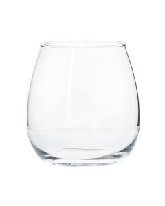 Borgonovo Ducale Stemless - Juego De 6 Vasos De Vidrio De 520 Ml. Vaso Transparente de Cristal para Restaurantes, Fiestas, Bodas, Para Agua, Té, Helado, Cerveza, Jugo, Coctél, Limonada Set de 6 piezas