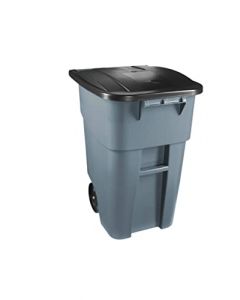 Rubbermaid Commercial BRUTE Recycling Bote de Basura con Tapa Abatible, 50 Galones, Gris