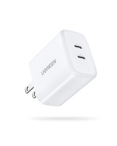 UGREEN 40W Cargador USB C con 2 Puertos, Cargador Tipo C Power Delivery 3.0 Compatible con iPhone 15 14 13 12 Pro Mini 12 Mini 12 Pro MAX 11 SE 2022 Galaxy S23 S22 S21 S20 Redmi Note 11 iPad Pro