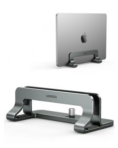 UGREEN Soporte Vertical para Laptop para Escritorio, Base Stand Porta Ajustable para Ordenador Portátil, Soporte de Escritorio de Aluminio Compatible con MacBook Air Pro, Microsoft Surface Laptop