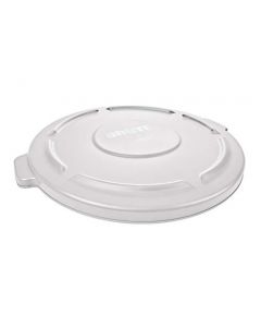 Rubbermaid Commercial Products Brute - Contenedores y tapas de basura y reciclaje resistentes, Tapa, Blanco, 20 Gallon