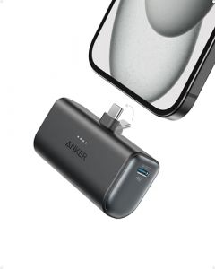 Anker Nano Power Bank con conector USB-C plegable integrado, cargador portátil de 5.000 mAh 22.5 W, para iPhone 15/15 Plus/15 Pro/15 Pro Max, Samsung S22/23 Series, Huawei, iPad Pro/Air, AirPods y más