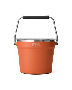 YETI Rambler - Cubeta para bebidas o hielo con doble pared aislada al vacío y tapa, color High Desert Clay (naranja)