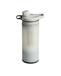 GRAYL GeoPress Botella purificadora de agua de 24 onzas, filtro para senderismo, camping, supervivencia, viajes (blanco pico)