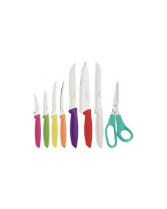 TRAMONTINA - Juego de Cuchillos de Cocina Plenus, para Servir, 9 Piezas, Color Multicolor