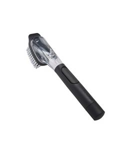 KitchenAid - Cepillo para Polvo dispensador de jabón con Mango fácil de llenar, cerdas de Nailon para una Limpieza Resistente, Mango cómodo para Agarre Antideslizante, Color Negro