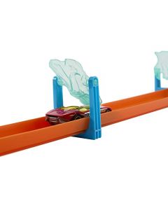 Hot Wheels, Track Builder, Pista de Juguete, Caja Pequeña - Choque de Hielo, Edad 4 Años en Adelante, Mattel