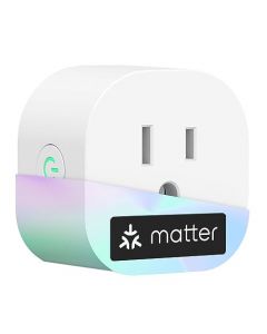 Meross Matter Smart Plug Mini, fácil configuración, 100% privacidad, tamaño compacto, compatible con Apple Home, Alexa, Google Home con programación y temporizador, aplicación y control de voz, protección de energía, solo Wi-Fi 2.4G