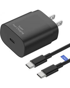 WvinYng MRPL 25W Cargador Tipo C con Cable C-C 2M Cargador USB C Carga Rápida de Pared Compatible con Samsung Galaxy S23/S23 Ultra/S23+/S22/S22 Ultra/S22+/S21/S21+/S21 Ultra/S20/S20+/Note10/Note10+