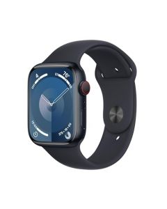 Apple Watch Series 9 [GPS + Cellular 45mm] Carcasa de Aluminio con Banda Deportiva Medianoche, M/L (Reacondicionado)