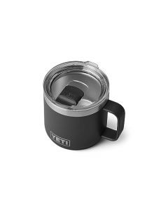 YETI Rambler - Taza apilable de 14 onzas, aislada al aspiradora, acero inoxidable con tapa MagSlider, color negro