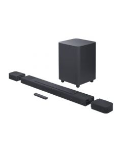 JBL Bar 1000 Barra de Sonido y Subwoofer 7.1.4 Surround Wi-Fi/Bluetooth, 880W de Potencia, Dolby Atmos, Multibeam, DTS:X, con HDMI ARC - Negro