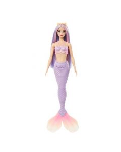 Barbie Fantasía Muñeca Sirenas con Cabello de Colores para niñas de 3 años en adelante