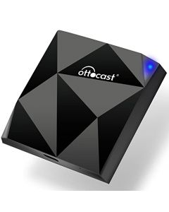 OTTOCAST Adaptador inalámbrico CarPlay para iPhone – Actualización 2024 con Cable a inalámbrico Apple Carplay Dongle – WiFi de 5 GHz, Baja latencia, Plug & Play, actualización en línea