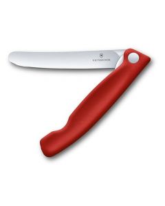 Victorinox Cuchillo de pelar clásico suizo, borde recto, rojo, 4.3 pulgadas