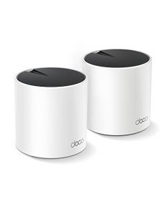 TP-Link Deco AX3000 WiFi 6 Mesh System – Cubre hasta 4500 pies Cuadrados, reemplaza el Router y Extensor inalámbricos, 3 Puertos Gigabit por Unidad, soporta Ethernet Backhaul (Deco X55, Paquete de 2)