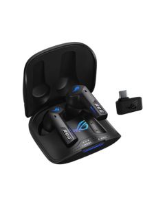 ASUS ROG Cetra True - Auriculares inalámbricos para Juegos (2,4 GHz y Bluetooth 5.3, ROG SpeedNova, Audio de 24 bits de 96 kHz, Dirac Opteo, micrófonos AI de conducción ósea, ANC Adaptable, duración