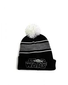 Star Wars Concept One Gorro para Niño y Niña Tejido Original Diseño The Mandalorian Logo Color Gris