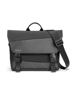 Tomtoc - Bolsa de mensajero pequeña, bolsa cruzada de 6.5 L, resistente al agua, ligera, casual, para viajeros diarios, universidad, se adapta a iPad de hasta 10.9/11 pulgadas, Negro -, Bolsa de