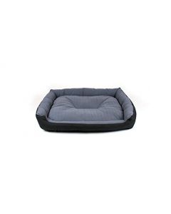 PETS APPAREL HILLS Cama para Perro, Resistente, Confortable, con Relleno Suave, Medidas y Color a Elegir (Large, Negra/Gris)