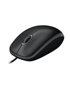 Logitech M100 Mouse con Cable USB, 3 Botones, Seguimiento Óptico, 1000 DPI, Ambidiestro, Compatible con PC, Mac, Laptop - Negro