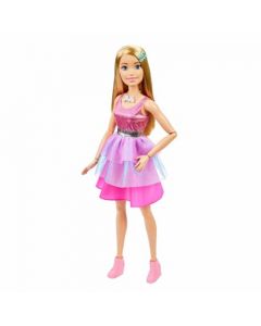 Barbie Large Dolls Muñeca 28" Rubia Rosa Incluyen una Banda para la Cabeza y brazaletes para niñas de 3 años en adelante