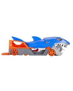 Hot Wheels City Remolque Tiburón Vehículo de Juguete para niños de 4 años en adelante almacena hasta 5 Autos