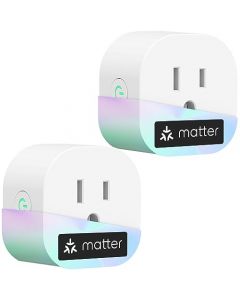 Meross Matter Smart Plug Mini, fácil configuración, toma inteligente 100% privacidad, tamaño compacto, compatible con Apple Home, Alexa, Google Home con programación y temporizador, aplicación y control de voz, solo Wi-Fi 2.4G (paquete de 2)