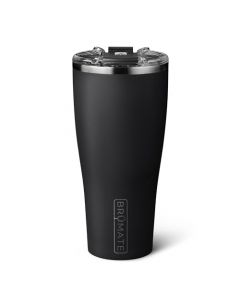 BrüMate Nav - Vaso de viaje aislado XL 100 % a prueba de fugas con tapa magnética BevLock™, taza de acero inoxidable de doble pared, 946 ml (negro mate)