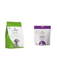 Nupec croquetas para Perros, Adulto, con Omega 3 y 6, presentación de 15 kg. + Treat Funcional para Perro Training, 0.180 kg, 1 Pack