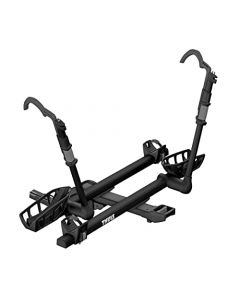 Thule T2 Pro XTR - Portabicicletas de 2 enganches, Compatible con Bicicleta eléctrica, instalación sin Herramientas, sin Contacto con el Marco, se inclina para Acceso al Maletero, Totalmente