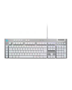 Teclado mecánico RGB LIGHTSYNC Logitech G815 para Gaming con Interruptor de Perfil bajo GL Táctil, Cinco Teclas G programables, Paso de USB, Controles Multimedia específicos - Blanco