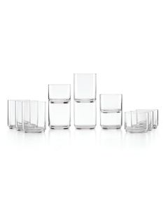 Lenox Tuscany Classics - 12 vasos altos y cortos, 5.51, transparente