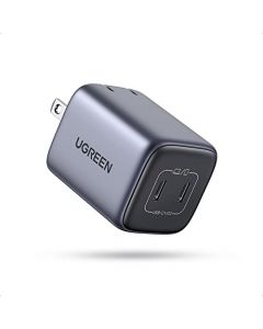 UGREEN Nexode 45W Cargador USB C GAN Portátil, PD Cargador Tipo C 25W+20W con 2 Puertos, Cargador Rápido para Galaxy S24 S23 S22 Ultra, Carga Rapida Cargador Compatible con iPhone 15 14 13 Pro, Huawei