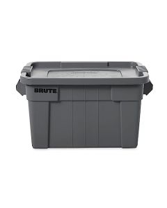 Rubbermaid - Contenedor de almacenamiento BRUTE Tote de Commercial Products con tapa, 20 galones, gris (FG9S3100GRAY)