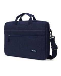 MOSISO Bolsa de Hombro para Portátil Compatible con MacBook Air/Pro,13-13.3 Puldagas Portátil,Compatible con MacBook Pro 14 M3 M2 M1 Pro Max 2023-2021 con Profundidad Ajustable Fondo, Azul Marino