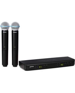 Shure BLX288/B58 Sistema de micrófono inalámbrico de Doble Canal con (2) micrófonos vocales de Mano Beta 58A