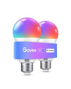 Govee Focos Inteligentes alexa, Wi-Fi Foco Inteligente Led 16 Millones de Colores de Bricolaje, Compatible con Alexa y Asistente de Google, RGBWW 800lm Control de APP Regulable Modo Música, 2 Unidad