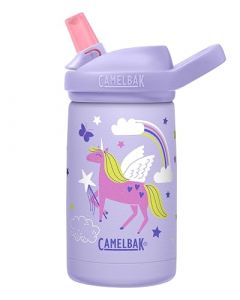 CamelBak 2665501035 Eddy+ Kids 12 oz Botella de Agua con Sorbito, Acero Inoxidable con Aislación, Magic Unicorns