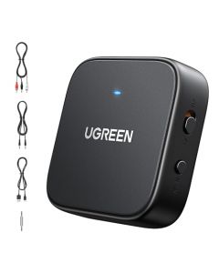 UGREEN Transmisor Receptor Bluetooth 5.2 2 en 1 Adaptador Bluetooth AUX Jack 3.5mm y RCA Audio inalámbrico con Micrófono Incorporado para TV Coche PC Altavoz Amplificador Auriculares Bluetooth