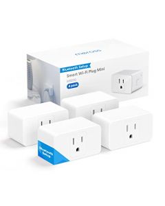 Meross Smart Plug 4 Pack, 15A y toma Wi-Fi, configuración Bluetooth, compatible con Alexa, Google Assistant, control remoto de aplicación, temporizador, no requiere concentrador, certificado ETL y