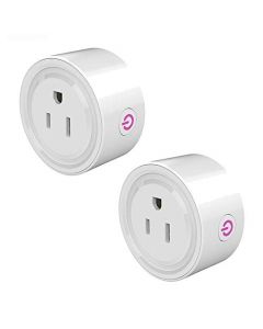 Wifi Smart Plug Paquete de 2, Enchufe Inteligente Mini Outlets, Toma de Corriente Inalámbrica Compatible con Amazon Alexa, Google Home y IFTTT,Control Remoto via APP los Dispositivos Eléctricos