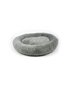 PETS APPAREL HILLS Cama para Perro, Tipo Dona Anti Estrés (Large, Gris)