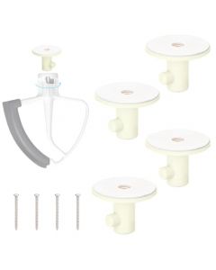 4 soportes para mezclador de soporte, organizador de accesorios de cocina, compatible con accesorios de mezclador Kitchenaid, con tornillo