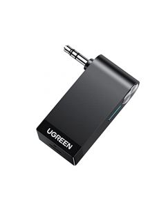 UGREEN Receptor Bluetooth 5.0 de Coche, Bluetooth Coche Aux con Micrófono para Llamadas Manos Libres, HiFi Estéreo Adaptador Bluetooth Jack 3.5 para Radio del Coche, Altavoz, Auriculares, Amplificador